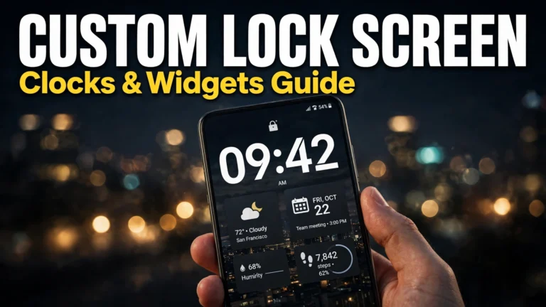 How to Customize Android Lock Screen Clocks & Widgets