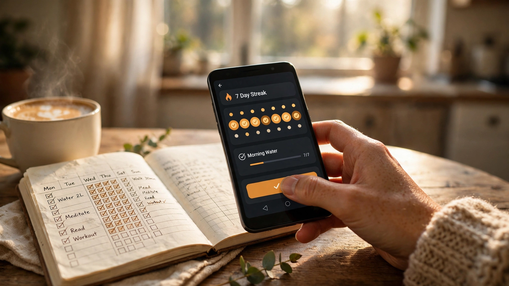 3. Home Screen Checkmark Widgets for Frictionless Logging