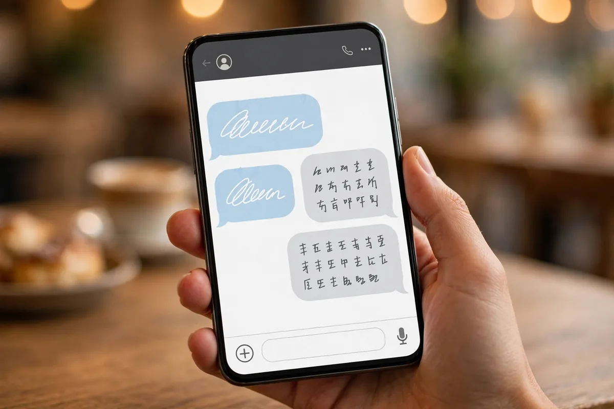 Bilingual phone user switching app languages for work and family