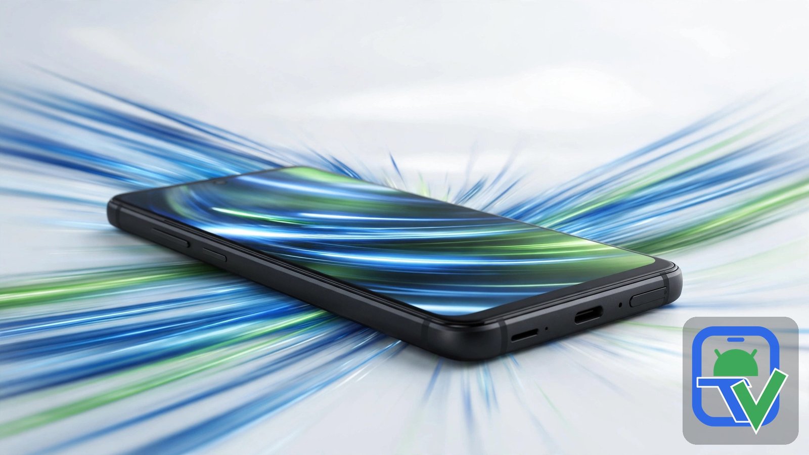 Phone with motion blur trails suggesting fast animations
