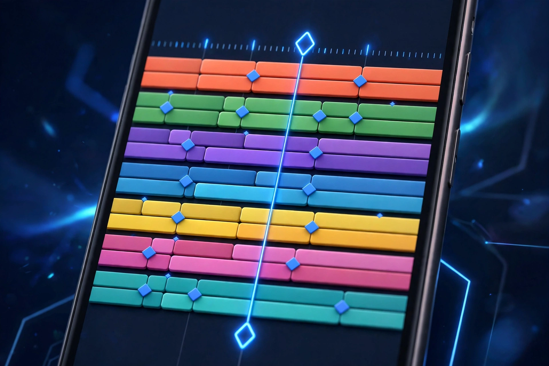 Multi-track video editing timeline