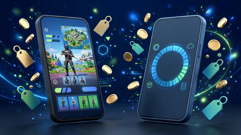 Budget smartphone running a battle royale game